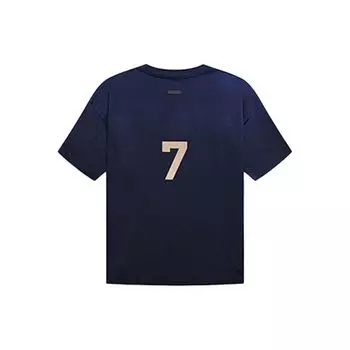 Футболка Fear of God 7, винтажные темно-синие мужские топы, синяя FG50-069CTJ-416 XS