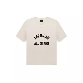 Футболка Fear of God All Star Henley, кремовые топы унисекс с Хизером FG50-017OCJ-101 XS