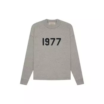 Футболка Fear of God Essentials 1977 Collection SS22 с длинным рукавом и топом унисекс с цифровым принтом Темно-овсяная FOG-SS22-926 L