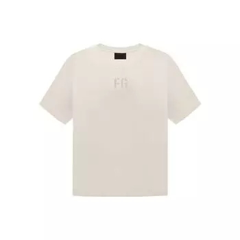 Футболка Fear of God Essentials с коротким рукавом Топы унисекс Винтаж-Бетон Белый FOG-FW20-014 XS