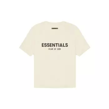 Футболка Fear of God Essentials с короткими рукавами SS21 Топы унисекс Крем-крем FOG-SS21-557 L
