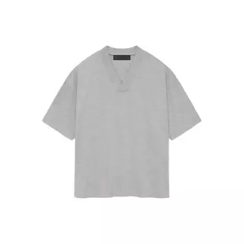 Футболка Fear of God Essentials с V-образным вырезом Светло-серые мужские топы 125SP244216F