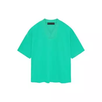 Футболка Fear of God Essentials с V-образным вырезом, топы унисекс с листьями мяты, зеленая 125SP244212F M