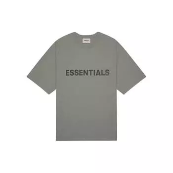 Футболка Fear of God Essentials SS20 с коротким рукавом и графическим логотипом Топы унисекс Серый Уголь FOG-SS20-406 XS