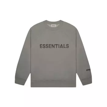 Футболка Fear of God Essentials SS20 с длинными рукавами и буквенным принтом Топы унисекс Темно-серый FOG-SS20-297 XL