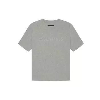 Футболка Fear of God Essentials SS21 с короткими рукавами и логотипом Топы унисекс Темно-вереск-овсянка FOG-SS21-613 L