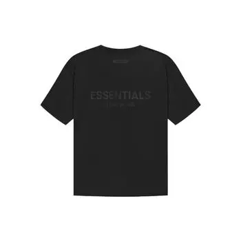 Футболка Fear Of God Essentials SS21 с коротким рукавом и логотипом унисекс, черная FOG-SS21-629 M