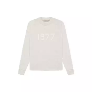 Футболка Fear of God Essentials SS22 с длинным рукавом, мужские топы серии 1977, светло-овсяные FOG-SS22-238 S