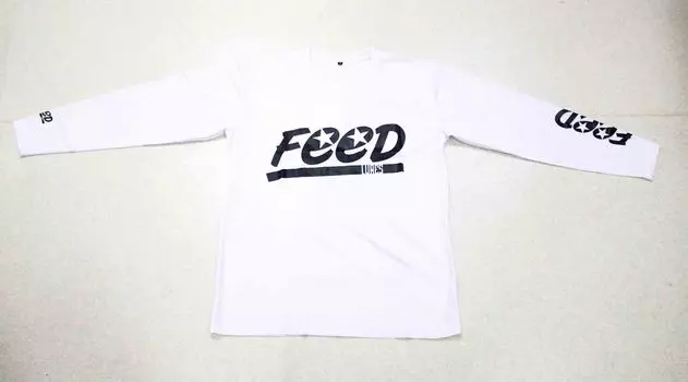 Футболка Feed Lures Dry Fit с длинными рукавами, размер XXL, белая (8029)