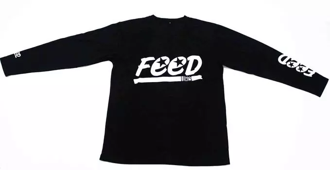 Футболка Feed Lures Dry Fit с длинными рукавами, размер L, черная (8021)