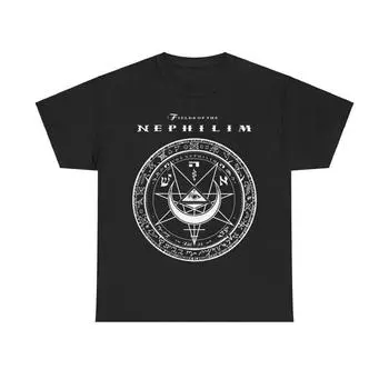 Футболка Fields Of The Nephilim плотностью 230 г/м, 100% хлопок, готический розовый, становится синим, клан Xymox, мартовские фиалки, сестры милосердия, унисекс, плотная хлопковая футболка XXS чёрный