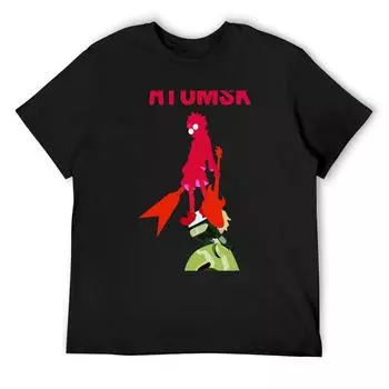 Футболка Flcl Atomsk, мешковатые футболки в стиле аниме, винтажная футболка в стиле аниме, забавные футболки для мужчин S белый