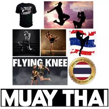Футболка Flying Knee Muay Thai для кикбоксинга с 3D-принтом, винтажная тренировочная, защита от ультрафиолета, быстросохнущая, для мужчин и женщин, унисекс, с коротким рукавом, круглым вырезом, смешанные боевые искусства MMA XS