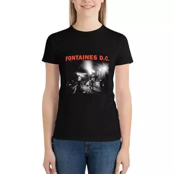 Футболка Fontaines Dc Tour 2020 Live Malamminggu, женская одежда в стиле хиппи, футболки для тренировок для женщин S белый