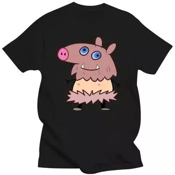 Футболка Funny Mashup Black T-Shirt New Demon Slayer Kimetsu No Yaiba Inosuke Pig Boy Breathable Tee Shirt streetwear S