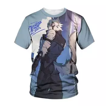 Футболка Gaming Zenless Zone ZeroT с 3D-принтом, модная мужская, с короткими рукавами, повседневная, уличная, трендовая, игровая одежда MiHoYo L