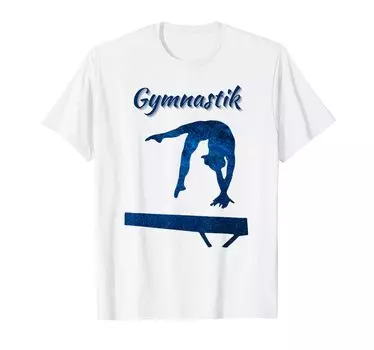 Футболка German Gymnastics Gymnastics Royal Blue German Beam белый