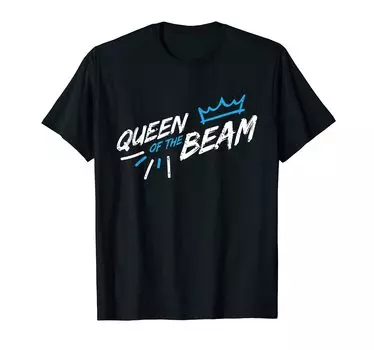 Футболка гимнастки «Королева бревна» чёрный