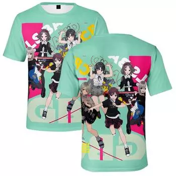 Футболка GIRLS BAND CRY для женщин и мужчин, летняя одежда, фитнес, O-образный вырез, аниме, мужская футболка для мужчин, большие размеры, новые мужские футболки, топы XS