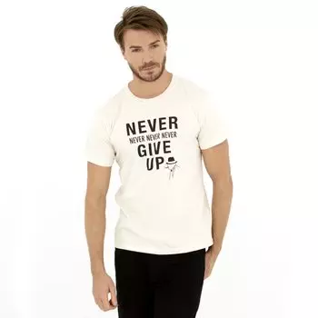 Футболка Give Never Give up Linen [Fortuna Tokyo] Футболка Never Up FT-AV-T-NGULI-L