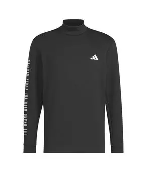 Футболка Golf Warding Mock Neck с длинным рукавом, черная [Adidas Golf] Мужская чёрный