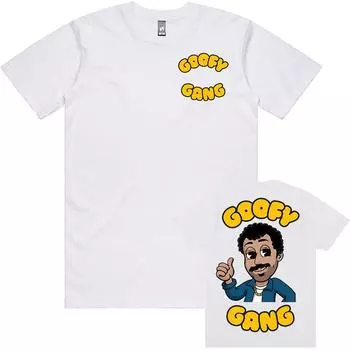 Футболка Goofy Gang Футболки с графическим принтом Morgan Jay Хлопок Лето Унисекс Уличная одежда Короткий рукав Круглый вырез Мужская футболка Мужские футболки XS