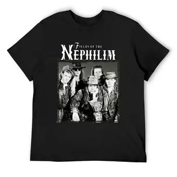 Футболка группы Fields Of The Nephilim Футболки с быстросохнущей графикой Футболки с графикой в стиле аниме Мужские футболки с графикой Смешные S белый