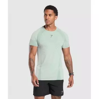 Футболка Gymshark Apex Seamless Cool Turquoise Black A5a5h Tbrk XS