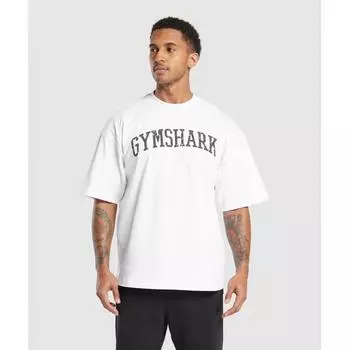 Футболка GYMSHARK Collegiate белая A7A4E WB57 L
