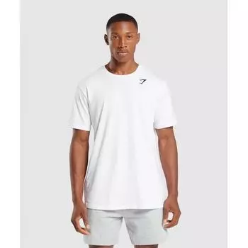 Футболка GYMSHARK Crest, белая A1A3J WBBM XXL