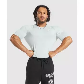 Футболка GYMSHARK Element Baselayer, цвет: холодный синий A1A3G UCVD XS