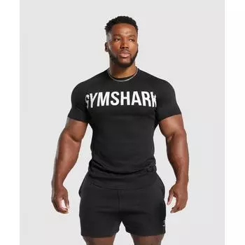 Футболка GYMSHARK Impact Muscle, черная A6A6Y BB2J XS
