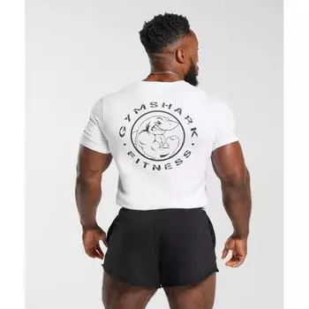 Футболка GYMSHARK Legacy белая A5A3B WB57 XS