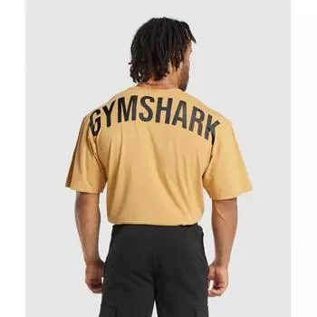 Футболка Gymshark Power Rustic Yellow Black A4a9q Ybqh XS
