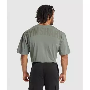 Футболка GYMSHARK Power, зеленая, A4A9Q ECJF S