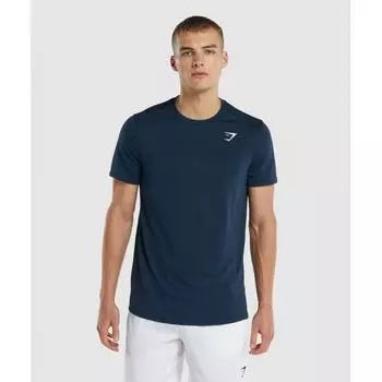 Футболка GYMSHARK прибытия стандартного кроя темно-синяя A2A1J UBCY 3XL