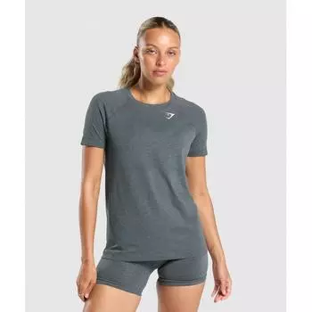 Футболка Gymshark ViTal Seamless LighT, прочная, серая, меланжевая, B2a4i Gcsv XXS