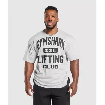 Футболка Gymshark Xxl Graphic T shirT light Grey Core Marl A7a3f Gbcn XS