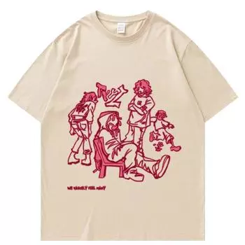 Футболка Harajuku, унисекс, японская уличная одежда, забавная футболка с рисунком аниме, новая хлопковая футболка унисекс, футболки большого размера, футболки в стиле хип-хоп L