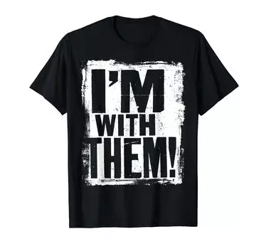 Футболка Harris Walz With Them в стиле гранж-хипстера с надписью «I m» чёрный