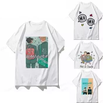Футболка Heartstopper, аниме, футболки с 3d принтом, унисекс, женская модная футболка, детские топы в стиле хип-хоп, футболки для мальчиков, футболка Kawaii Camisetas