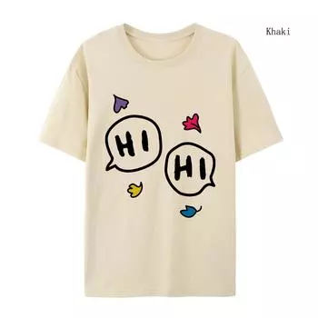 Футболка Heartstopper Hi, высококачественные футболки, летние свободные футболки Heartstopper Hi с коротким рукавом, хлопковые свободные уличные топы S