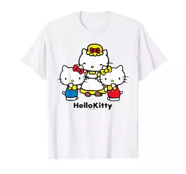 Футболка Hello Kitty US Design Family белый