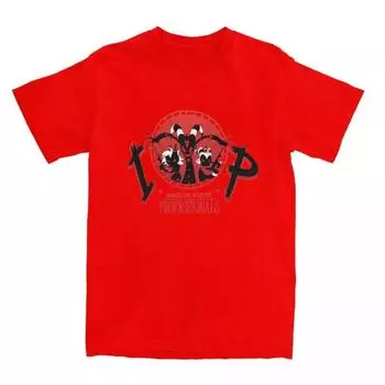 Футболка Helluva Boss Start Up Killing Company для мужчин Blitzo Cartoon Cool Tees Футболки с коротким рукавом и круглым вырезом Топы S красный