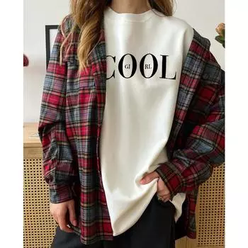 Футболка Hirsionsan Letter Cool Printed, женская летняя хлопковая свободная футболка с коротким рукавом, женская футболка большого размера для девочек, топы M белый