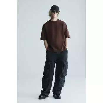 Футболка HM Boxy Fit Коричневая
