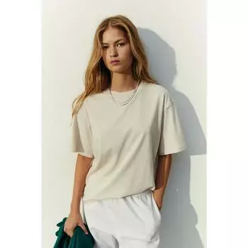 Футболка HM Boxy Светло-бежевая 1158572005