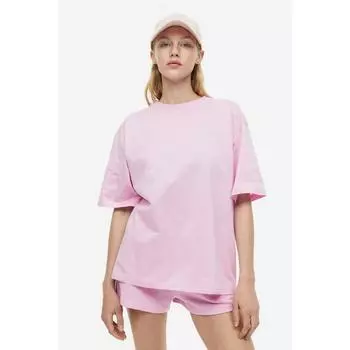 Футболка HM Boxy Светло-розовая 1158572007