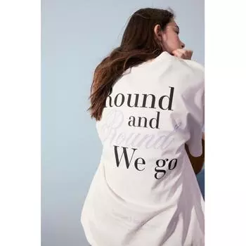 Футболка HM Oversized белая Santa Monica Bay