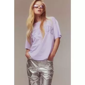 Футболка HM Oversized с принтом Светло-фиолетовая Epique 1163102023